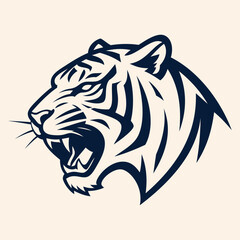 Obraz premium tiger head mascot logo design vector