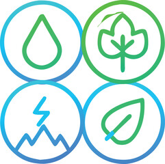 Obraz premium eco icons set