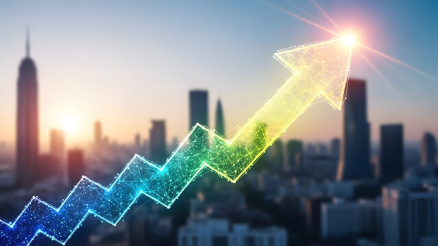 Business growth arrow - Powered by Adobe