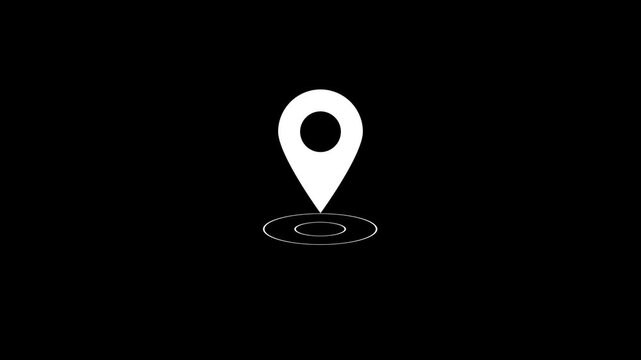 Location Icon Silhouette Animation for Map and Navigation UI
