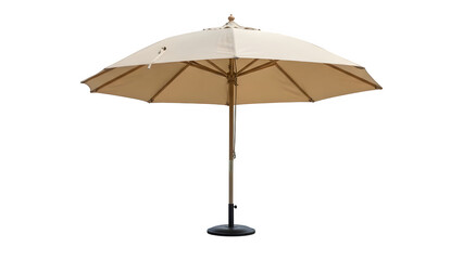 Obraz premium Beige patio umbrella isolated on transparent background