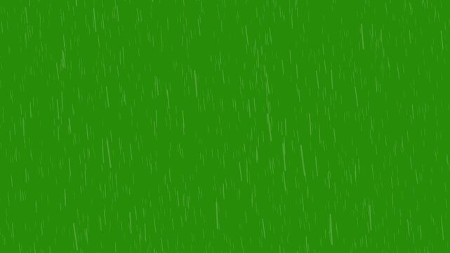 Rainfall Effect with Green Screen for VFX and Weather Overlays
