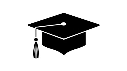 Academic Graduation Cap and Stack of Books Symbolizing Education and Knowledge Acquisition