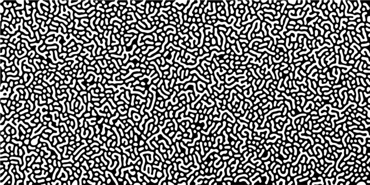 Abstract truing organic wallpaper Turing reaction diffusion monochrome seamless pattern with chaotic motion. Turing reaction diffusion monochrome seamless pattern with chaotic motion.