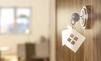 House shape keychain 3d indoor