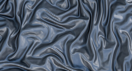 Draped carbon fiber fabric 3d