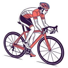 Obraz premium Cyclist in motion