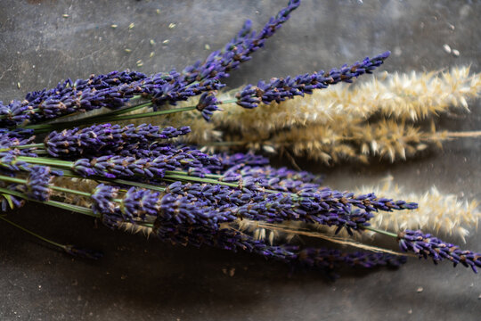 Beautiful Lavender and Grass Arrangement from Provence, France
