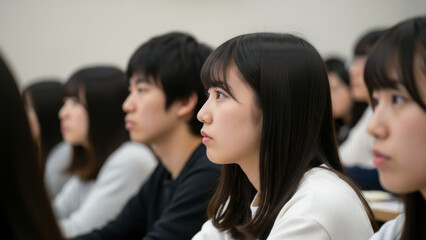 Fototapeta premium 大学の授業・講義を受ける大学生