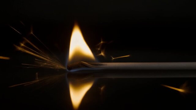 Magnesium Ribbon Burning With Bright White Flame And Sparks