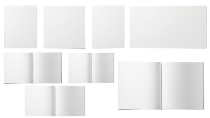 Obraz premium Collection of blank paper templates in various sizes and orientations