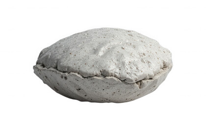 Fototapeta premium Close up view of a light gray pumice stone with porous texture and irregular shape isolated on transparent background