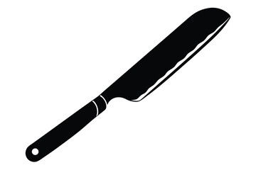 Fototapeta premium bread knife line art silhouette vector illustration