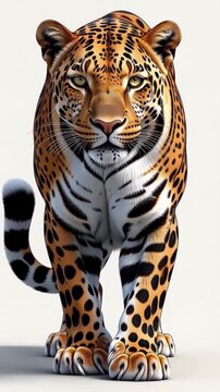 High quality leopard wildlife illustration isolated on white background. Clean and sharp animal artwork suitable for nature, conservation, education, branding, and creative design projects.