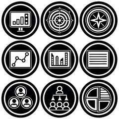 business and finance icon set