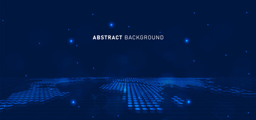 Digital technology speed connect blue green background, cyber nano information, abstract communication, innovation future tech data, internet network connection, Ai big data, line dot illustration 3d