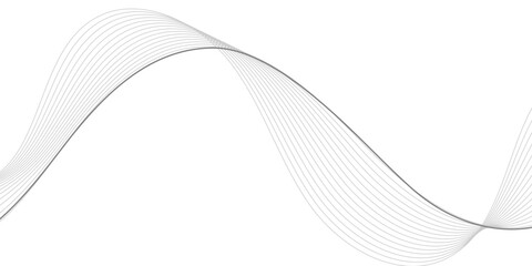 Fototapeta premium Abstract white wave background with thin flowing lines and smooth curves. Minimal modern design ideal for branding, presentations, websites, banners, posters, and corporate use.