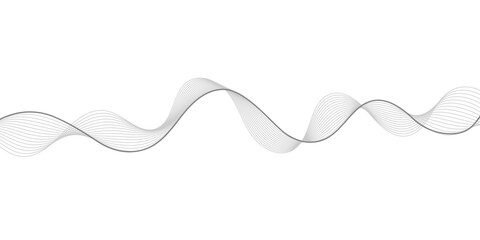 Obraz premium Abstract white wave background with thin flowing lines and smooth curves. Minimal modern design ideal for branding, presentations, websites, banners, posters, and corporate use.