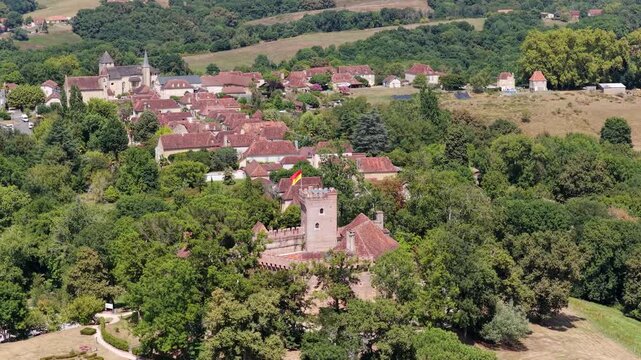 Castle in France (Ch�teau de Morlanne) Aerial Video