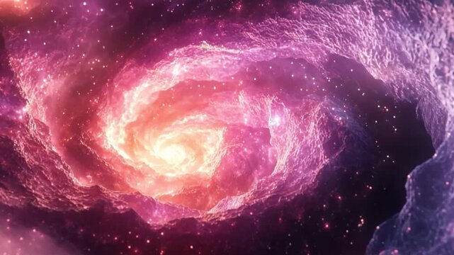 Celestial Canvas: A mesmerizing panorama of a spiral galaxy, ablaze with radiant hues of cosmic dust and stellar formations, evokes a sense of boundless wonder and exploration.