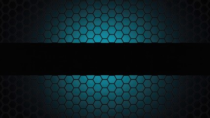 Modern blue honeycomb pattern with black background and glowing effect