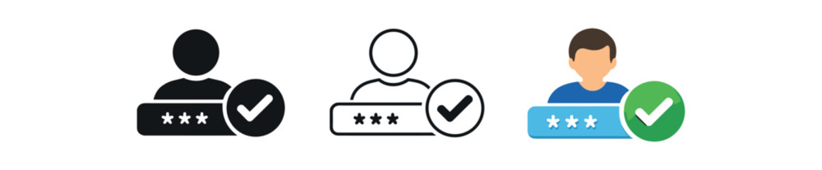 verification secure login screen username tick authorized access