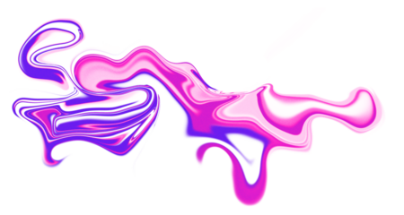 Abstract pink and purple liquid swirl on white background, flowing fluid paint shapes, vibrant modern art concept, isolated minimal design
