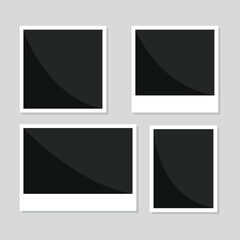 Instant Photo Set Vector Design.
