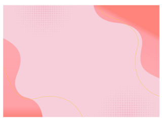 Abstract pink and orange background with gold lines and dots transparent background