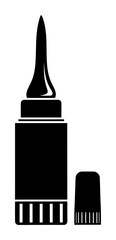 Obraz premium Glue Stick Silhouette - Minimalist Vector Illustration