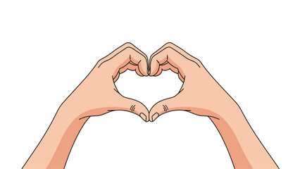 Fototapeta premium Human hands forming a heart shape symbol of love