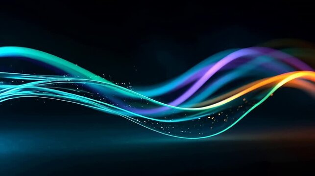 Colorful abstract wave patterns