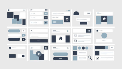 Modern User Interface (UI) Kit Components for Web and Mobile App Design