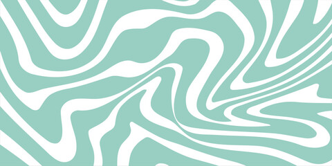 Groovy hippie 70s backgrounds. Waves, swirl, twirl pattern. Twisted and distorted vector texture in trendy retro psychedelic style. Y2k aesthetic.