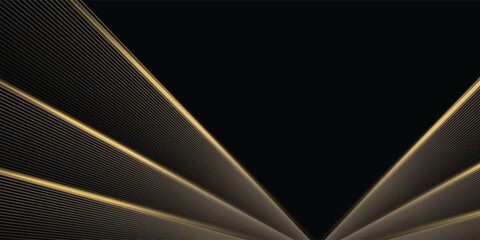Modern Abstract Gold Lines on Brown and Black Background