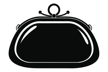 Obraz premium coin purse line art silhouette vector illustration