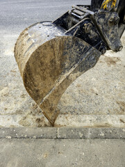 Rusty excavator bucket