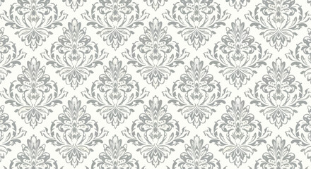 Seamless Damask Ornate Floral Textile Texture