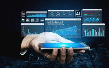 Data dashboard helps track business performance, identify trend patterns, and optimize strategic decision making for sustainable growth Parse