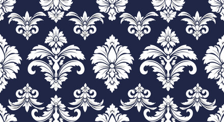 Fototapeta premium Classic Seamless Damask Floral Decorative Texture