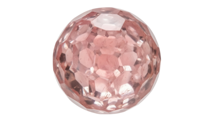 Rose quartz gemstone isolated PNG, pink crystal mineral for jewelry design and alternative medicine on transparent background