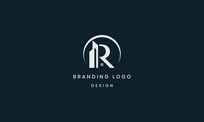 Letter R logo vector with abstract shape design template icons for business of luxury, elegant, simple.