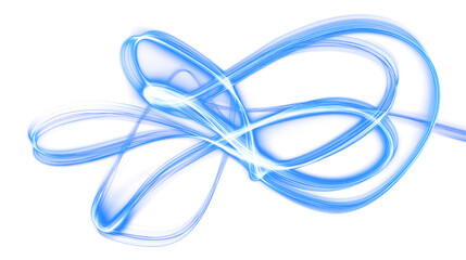 Naklejka premium Glowing Blue Abstract Light Scribble Knot