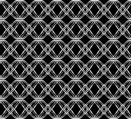 Abstract hand drawn geometric pattern with jagged white lines on black background