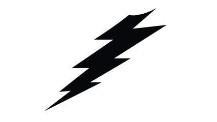 Bolt Lightning Flash Black Silhouette Vector Art and Illustration