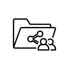 Team Collaboration Sharing Folder with User Icons for Business Use