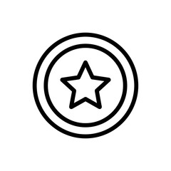 Obraz premium Simple Star Badge Icon for Awards or Recognition Symbols