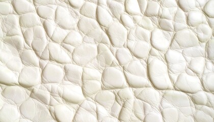 Naklejka premium Luxurious white crocodile leather texture with a bumpy, irregular scale pattern.