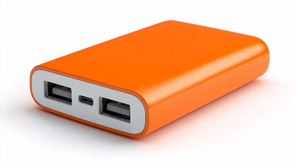 Portable charger on a white background for charging devices