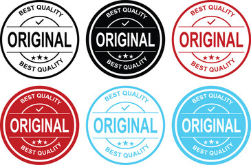 Obraz premium 100 Percent Natural Ingredients Badges with Leaf Symbol
